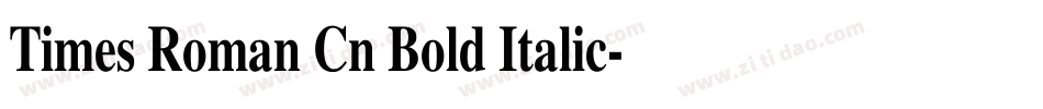 Times Roman Cn Bold Italic字体转换